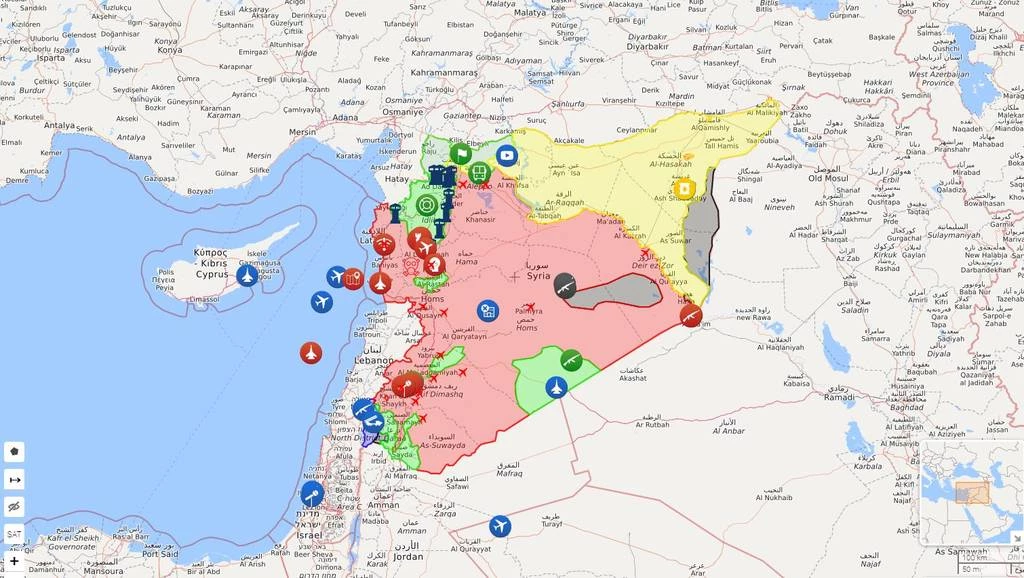 Πόλεμος στη Μεσόγειο: Αυτός είναι ο χάρτης του πολέμου στη Συρία
